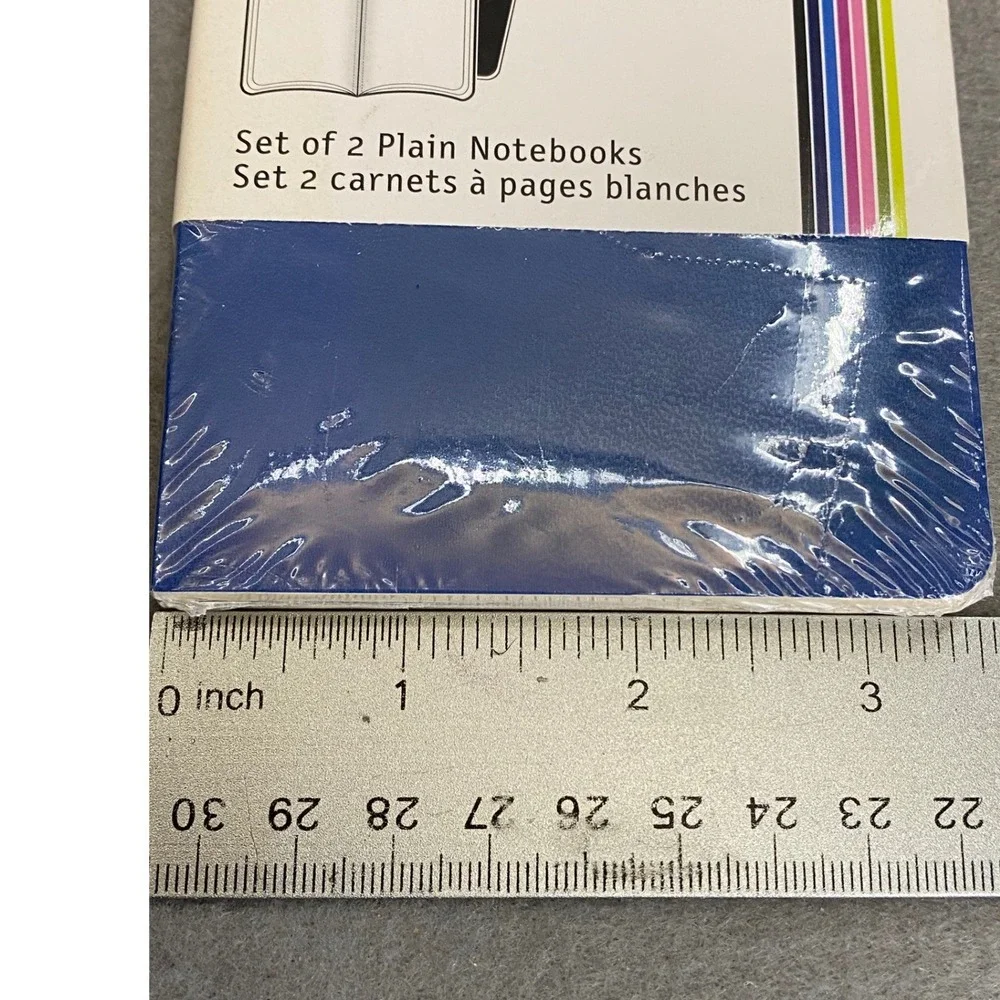 Moleskine Volant Set of 2 Plain Notebooks Blue Soft Cover 3.5x5.5 Pocket Size